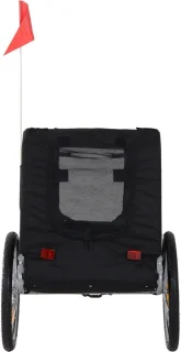 Paws Hondentrailer Fietskar Staal L130xB73xH94 Wit/Zwart