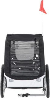 Paws Hondentrailer Fietskar Staal L130xB73xH94 Wit/Zwart