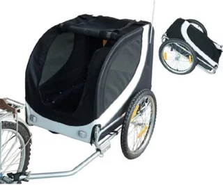 Paws Hondentrailer Fietskar Staal L130xB73xH94 Wit/Zwart