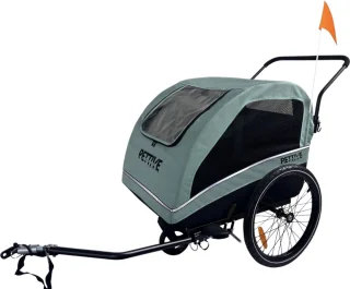Petrive ACTIVE ONE Hondenfietstrailer - Groen