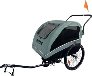 Petrive ACTIVE ONE Hondenfietstrailer - Groen