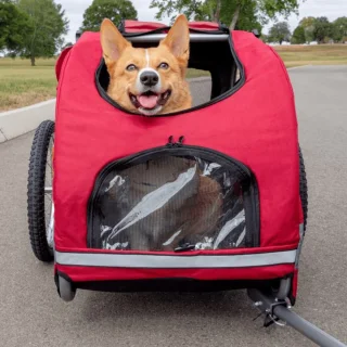PetSafe Happy Ride Aluminium Hondenfietskar Medium Rood / Large Blauw