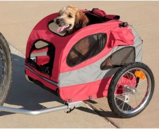 PetSafe Happy Ride Aluminium Hondenfietskar Medium Rood / Large Blauw