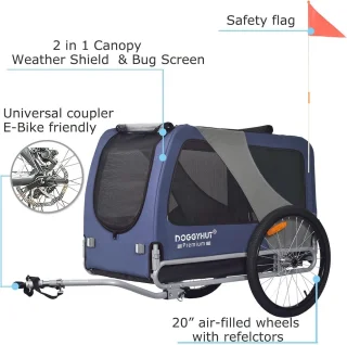 Premium Hondenfietskar XL - Fietsaanhanger