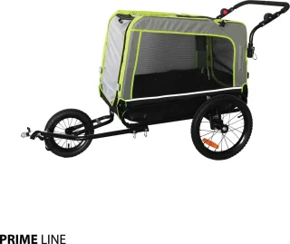 Prime Line Pet Trailer 8 Hondenfietskar Grey/Green 80x66x57cm