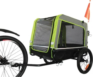 Prime Line Pet Trailer 8 Hondenfietskar Grey/Green 80x66x57cm