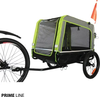 Prime Line Pet Trailer 8 Hondenfietskar Grey/Green 80x66x57cm