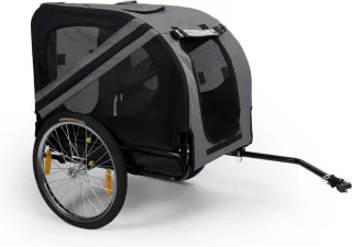Prime Line Pet Trailer Hondenfietskar Grijs/Zwart 80x65x57cm