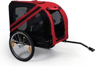 Prime Line Pet Trailer Hondenfietskar Grijs/Zwart 80x65x57cm