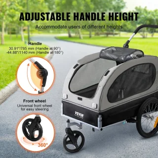 RM Store® Hond Fietsaanhangwagen Opvouwbaar Max 40 KG