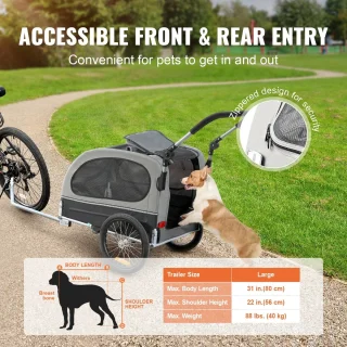 RM Store® Hond Fietsaanhangwagen Opvouwbaar Max 40 KG