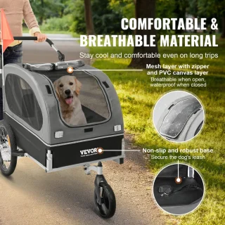 RM Store® Hond Fietsaanhangwagen Opvouwbaar Max 40 KG