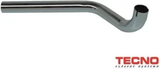 Sachs-Hercules Uitlaatbocht Ø28mm Links – robuuste chromen vervanger