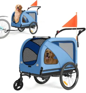 Sepnine hondenfietskar voor grote honden - blauw