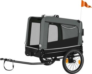 tectake Hondenfietskar 3-in-1 Grijs 40kg