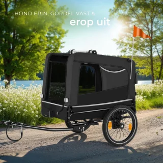 tectake® Hondenkar - Hondenbuggy en Fietskar