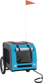 The Living Store Hondenfietstrailer Oxford Blauw-Grijs