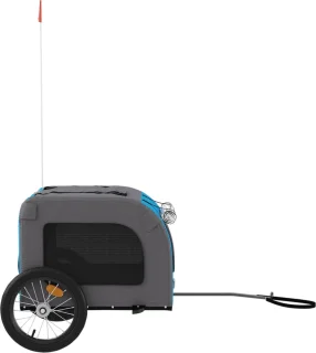 The Living Store Hondenfietstrailer Oxford Blauw-Grijs