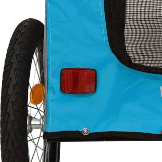 The Living Store Hondenfietstrailer Oxford Blauw-Grijs