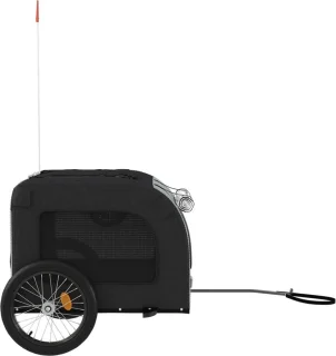 The Living Store Hondenfietstrailer Oxford Grijs Zwart