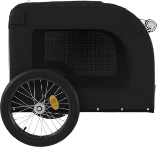The Living Store Hondenfietstrailer Oxford Grijs Zwart