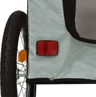 The Living Store Hondenfietstrailer Oxford Grijs Zwart