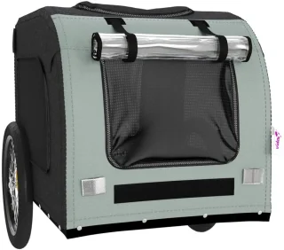 The Living Store Hondenfietstrailer Oxford Grijs Zwart