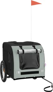 The Living Store Hondenfietstrailer Oxford Grijs Zwart