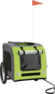 The Living Store Hondenfietstrailer Oxford Groen-Grijs