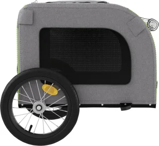 The Living Store Hondenfietstrailer Oxford Groen-Grijs