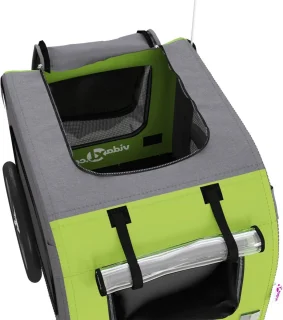 The Living Store Hondenfietstrailer Oxford Groen-Grijs