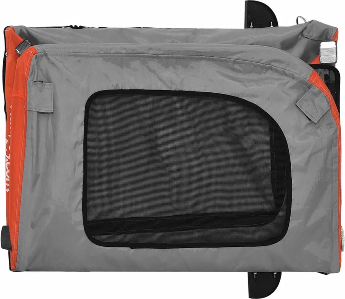 Wat vinden we goed aan de The Living Store Hondenfietstrailer Oxford Oranje-Grijs