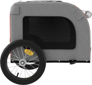 The Living Store Hondenfietstrailer Oxford Oranje-Grijs