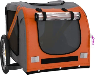 The Living Store Hondenfietstrailer Oxford Oranje Zwart