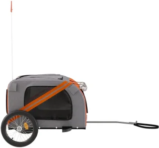 The Living Store Hondenfietstrailer Oxford Oranje Zwart