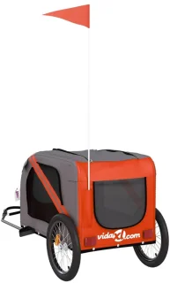 The Living Store Hondenfietstrailer Oxford Oranje Zwart