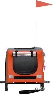 The Living Store Hondenfietstrailer Oxford Oranje Zwart