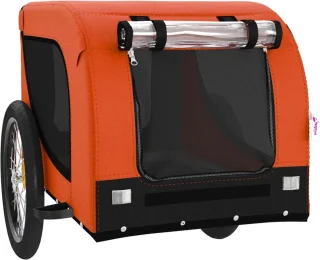 The Living Store Hondenfietstrailer Oxford Oranje/Zwart