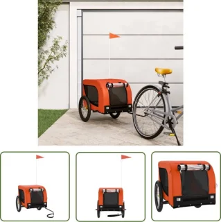 The Living Store Hondenfietstrailer Oxford Oranje/Zwart