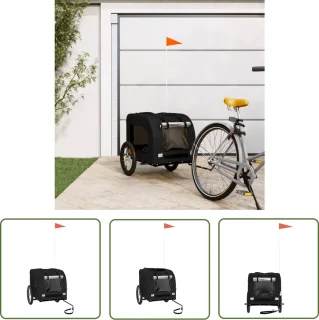 The Living Store Hondenfietstrailer Oxford Zwart