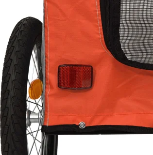The Living Store Hondenfietstrailer Oxfordstof Oranje-Grijs