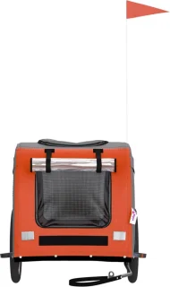 The Living Store Hondenfietstrailer Oxfordstof Oranje-Grijs