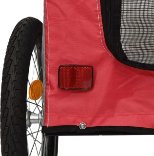 The Living Store Hondenfietstrailer Rood-Grijs