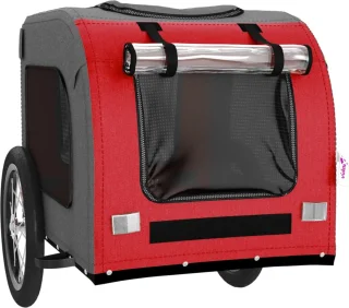 The Living Store Hondenfietstrailer Rood-Grijs