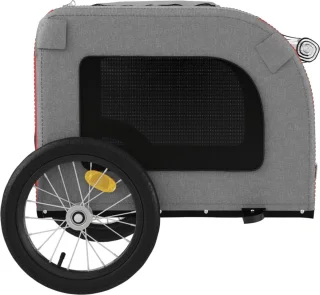 The Living Store Hondenfietstrailer Rood-Grijs