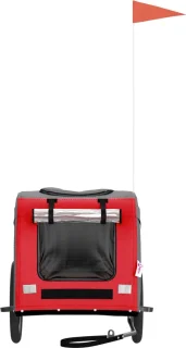The Living Store Hondenfietstrailer Rood-Grijs