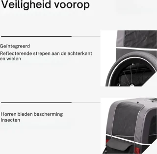 Thuys Hondenfietskar Opvouwbaar tot 30 KG