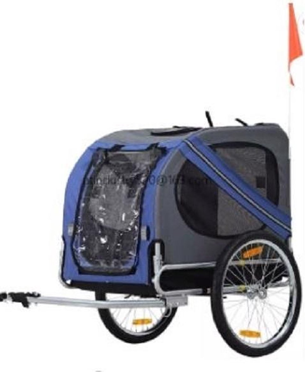 De Top Travel Hondenfietskar Large Blauw in één oogopslag