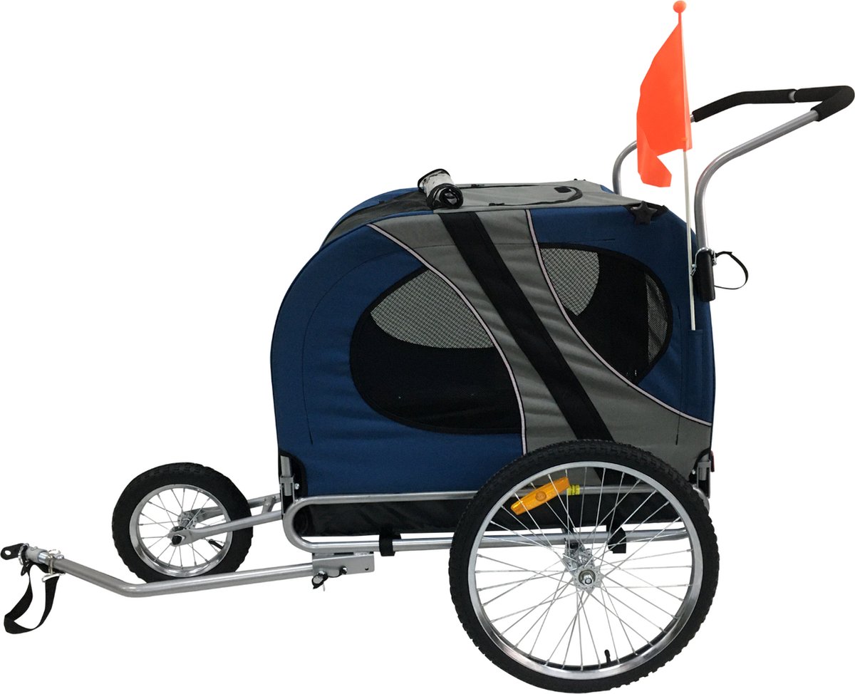 Wat vinden we goed aan de Topmast Easy Flow Hondenfietskar Large Blauw