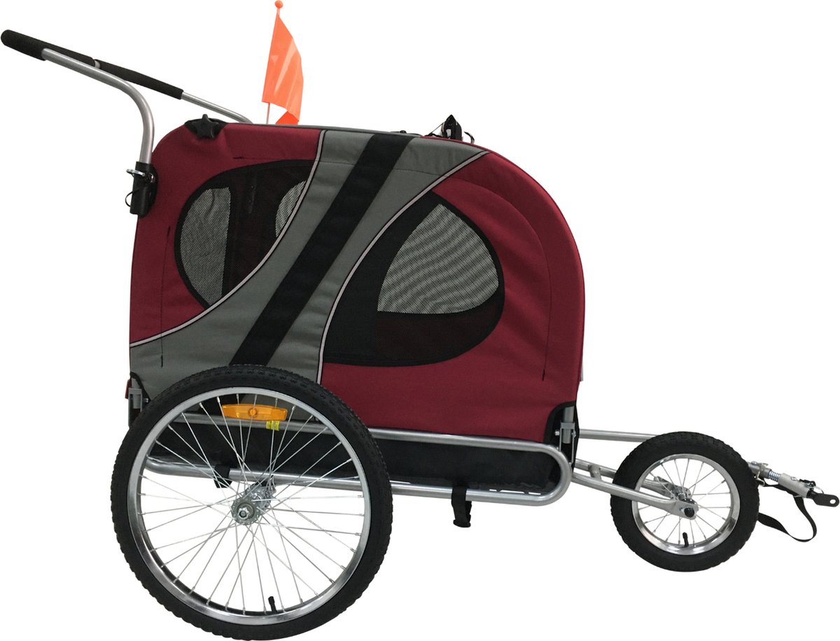 Topmast Easy Flow Hondenfietskar Large Rood